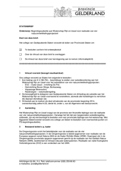 Inlichtingen bij dhr. H.J. Reit, telefoonnummer (026) 359 86 83 e