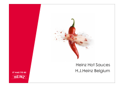 Heinz Hot Sauces H.J.Heinz Belgium