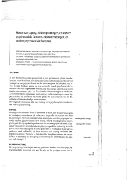 Meten van coping, ziekteopvattingen, en andere
