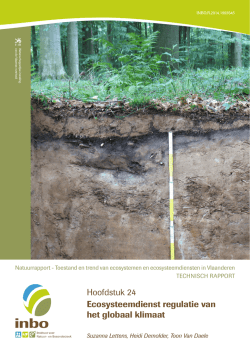 Hoofdstuk 24 Ecosysteemdienst regulatie van het globaal klimaat