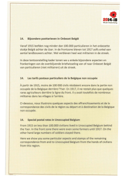 14. Bijzondere posttarieven in Onbezet België - home