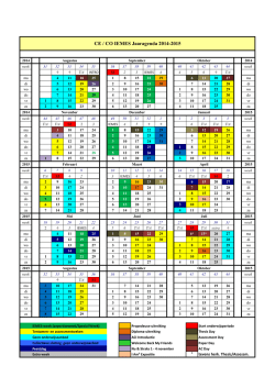 Jaaragenda IEMES studiejaar 2014-2015