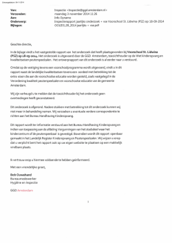 Inspectierapport voorschool Lidwina november 2014