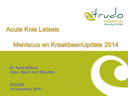 Dr. Bollars: Update kraakbeen en meniscus - Sint