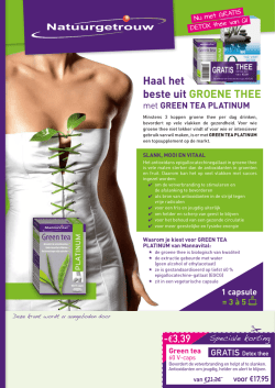 Haal het beste uit GROENE THEE