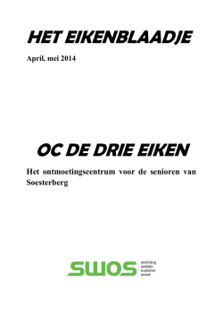 Het Eikenblaadje april en mei 2014