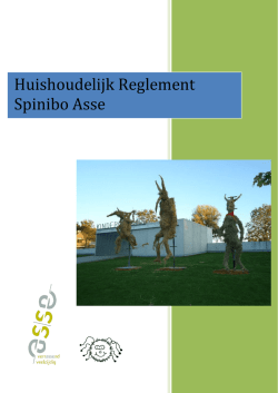 Huishoudelijk Reglement Spinibo Asse