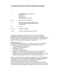 Cao Railinfrastructuur 2014-2016 werkgeversvoorstellen