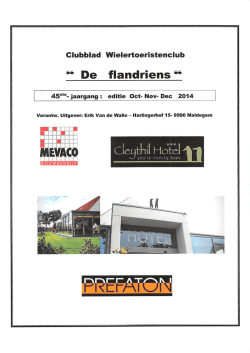 editie okt - Nov - Dec 2014