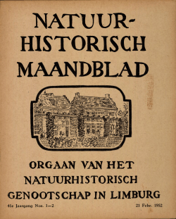 1952-01 02 - Natuurhistorisch Genootschap in Limburg