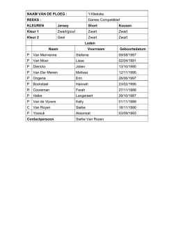 Teamsheets KKC null