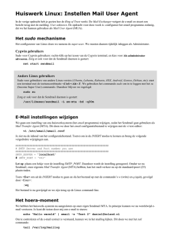 Huiswerk Linux: Instellen Mail User Agent