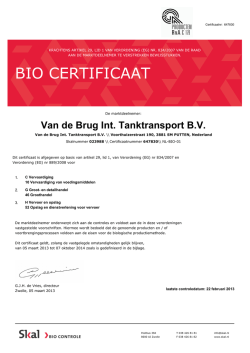 BIO CERTIFICAAT