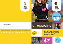 Samen werken aan talent - Stichting Brede Buurtschool Den Haag