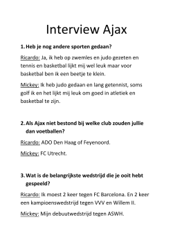 Interview Ajax - De Morskring