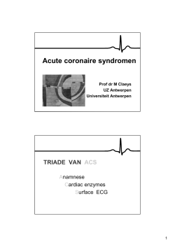 Acute coronaire syndromen