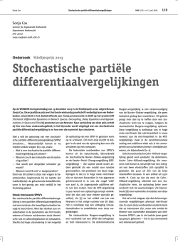 Stochastische parti&euml;le differentiaalvergelijkingen