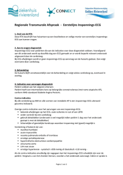 Inspannings-ECG - Afspraken huisarts en specialist