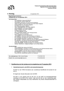 Verslag van 24 september 2014