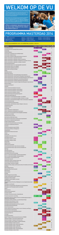 Download het programma met een overzicht van alle