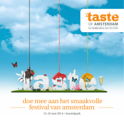 doe mee aan het smaakvolle festival van amsterdam