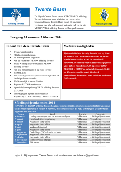 Twente beam februari 2014 - VERON en VRZA afdeling Twente