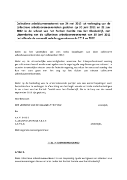 Collectieve arbeidsovereenkomst van 24 mei 2013 tot verlenging
