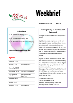 informatiebrief week 42 - Pax Christischool Bodegraven