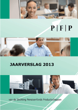 Jaarverslag 2013 - PFP