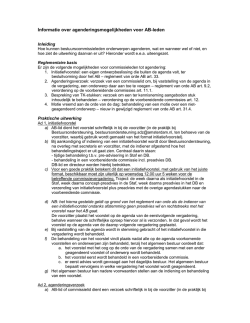 Informatie over agendering door AB