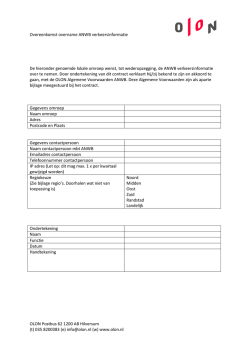 Deelnameformulier ANWB