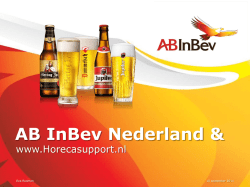 Horeca support door AB InBev