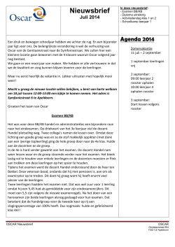 Juli 2014 - OSCAR Apeldoorn