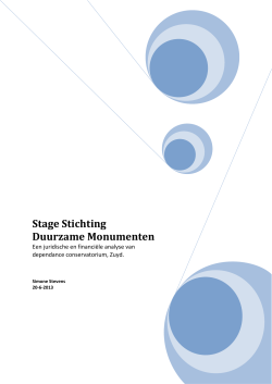 Simone Stevens Stageverslag - Duurzame monumenten en