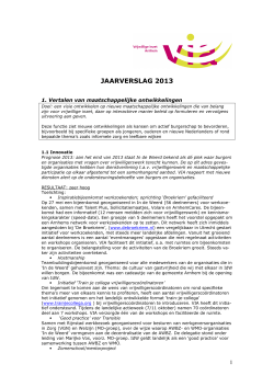JAARVERSLAG 2013 - Vrijwillige inzet arnhem