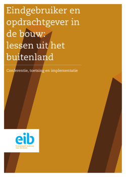 Eindgebruiker en opdrachtgever in de bouw