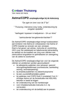 Cordaan flyer Astma/COPD verpleegkundige bij de ketenzorg