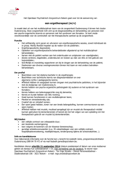 een ergotherapeut (m/v)