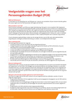 Informatiekaart Persoonsgebonden budget