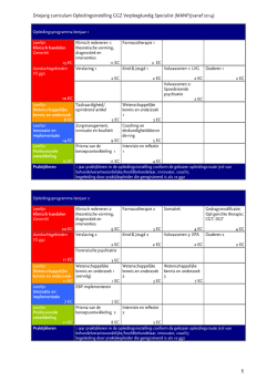 Driejarig curriculum Opleidingsinstelling GGZ - GGZ-VS