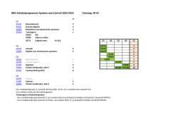 HBO Schakelprogramma Systems and Control 2014