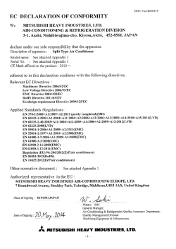 EC DECLARATION OF CONFORMITY