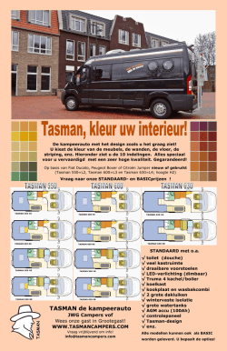 Tasman-folder - Tasman Campers