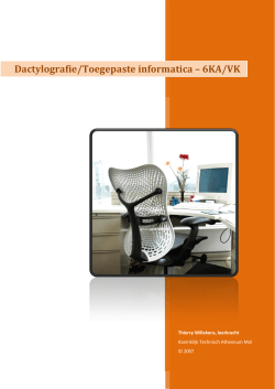 Dactylografie/Toegepaste informatica – 6KA/VK