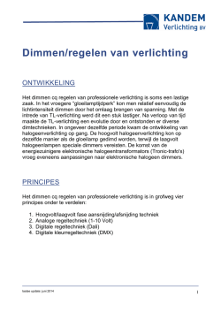 Dimmen/regelen van verlichting