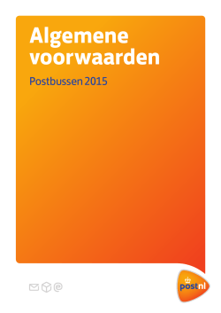 Algemene Voorwaarden Postbussen 2015