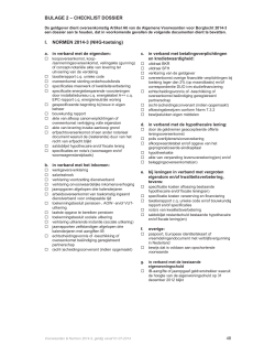 Bijlage 2 - Checklist Dossier 2014-3 (pdf)