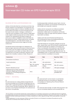Voorwaarden CQ-index en EPD Fysiotherapie 2015 (pdf)