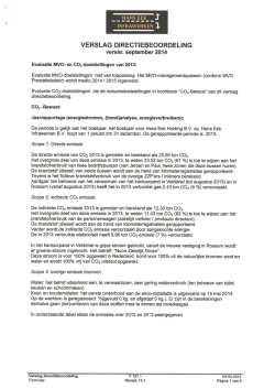 Directiebeoordeling over het jaar 2013