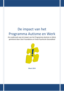 De impact van het Programma Autisme en Werk
